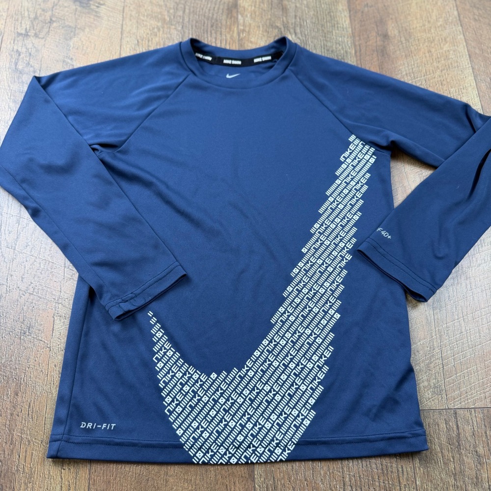Nike‎ Swim Shirt Kids Small 8-10 Blue